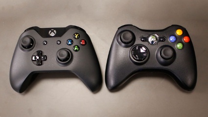 xbox one and xbox 360 controllers